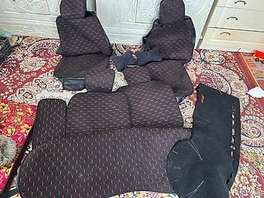 Чехлы Экокожа, С подушкой, цвет - Черный, Honda