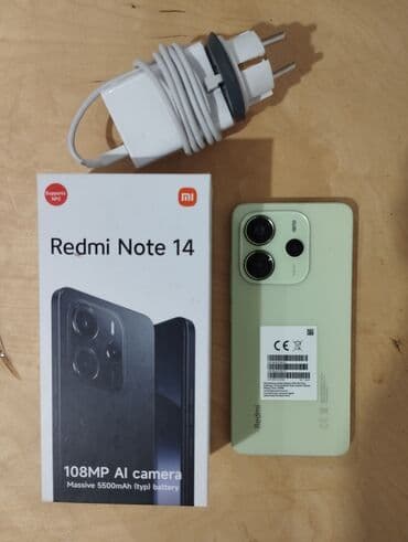 redmi not 8: Redmi, Redmi Note 14, Колдонулган, 256 ГБ, түсү - Жашыл, 2 SIM — 3