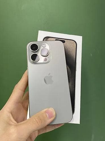 IPhone 15 Pro, Б/у, 256 ГБ, Natural Titanium, Зарядное устройство, Кабель, Коробка, 87 % at lalafo.kg IPhone 15 Pro, Б/у, 256 ГБ, Natural Titanium, Зарядное устройство, Кабель, Коробка, 87 %