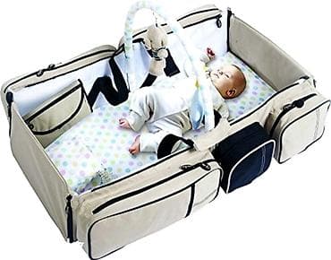 сумки для подгузников: Сумка‑переноска 3‑в‑1 для новорождённых. Новая. В наличии синий цвет — 2