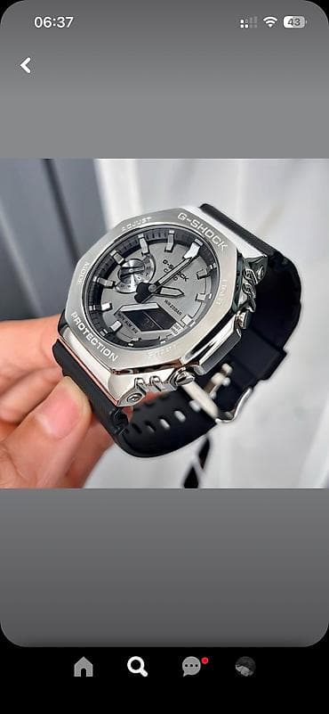 пш метр: Спорттук сааттар саат, Casio (G-Shock), Таймер жана секунда өлчөгүч, Суу өткөрбөөчү, Асыл нуска, Эркектердики, Жаңы — 2