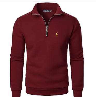 кофта полузамок: Мужская толстовка, M, XL, 3XL, Us Polo Assn, Новый, цвет - Зеленый, Бесплатная доставка — 1