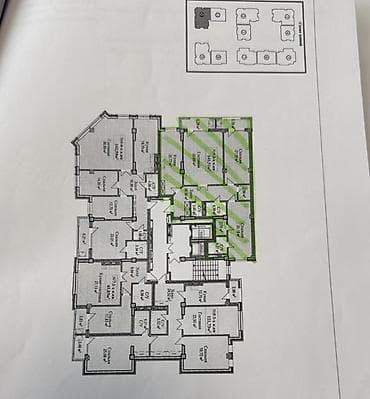 3 комнаты, 141 м², Ала-Арча ТРЦ Элитка, 11 этаж, ПСО (под самоотделку)