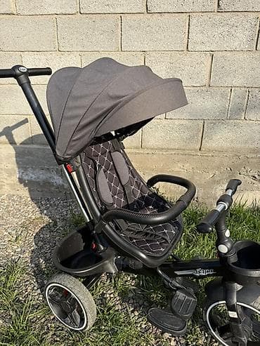 Детский трехколесный велосипед-коляска с родительской ручкой - Цвет