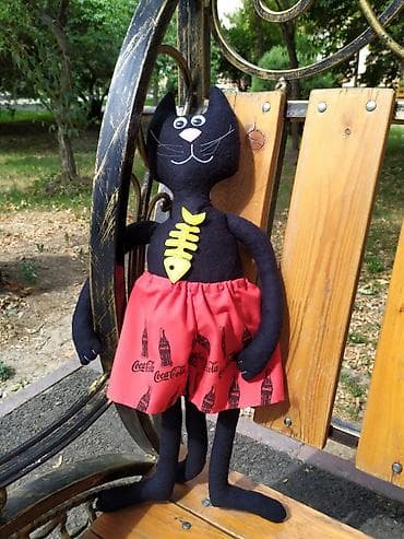 Кот хипстер (handmade) Игрушка ручной работы. Сшита в единственном