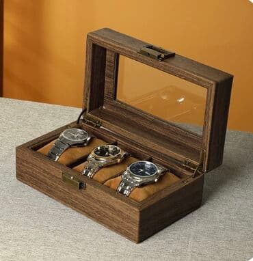 Шкатулки для часов: На 3 секции. •Прозрачная крышка (орг стекло) at lalafo.kg Шкатулки для часов: На 3 секции. •Прозрачная крышка (орг стекло)