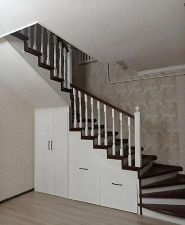 буу листы: Деревянная лестница Для дома, Форма лестницы: Много-маршевая, Стиль: Классический — 1