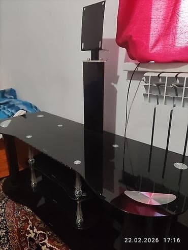 Ремонт и строительство: Тумба и подставка для телевизора, Напольная, Стекло, цвет - Черный — 2