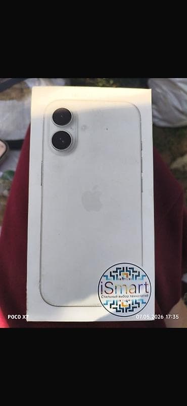 телефон айфон 1: IPhone 16, Б/у, 256 ГБ, Белый, Коробка, 91 % — 3