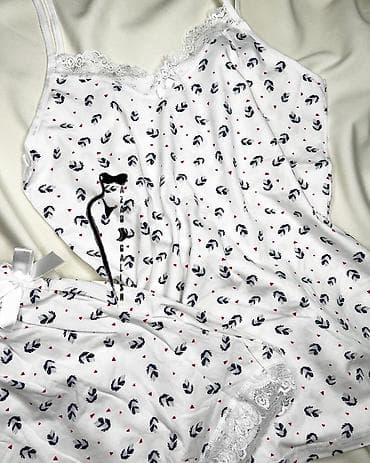 s: Комплект, Майка, Шортики, Хлопок, С кружевом — 8