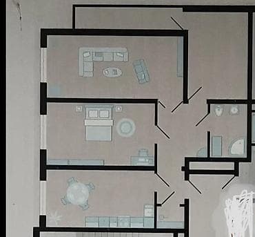 квартира раздолный: 3 комнаты, 92 м², Элитка, 3 этаж, ПСО (под самоотделку) — 2