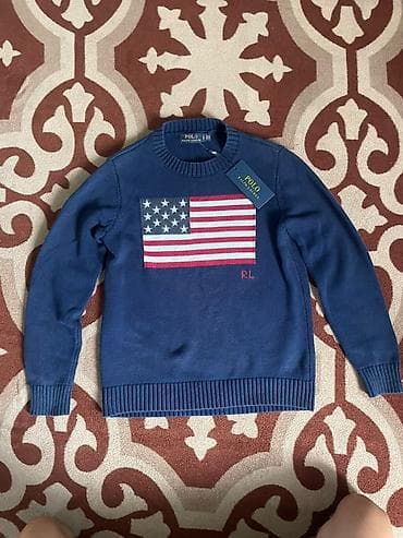 soft shell: Мужской свитер, M, Polo Ralph Lauren, Новый, цвет - Синий, Самовывоз — 4