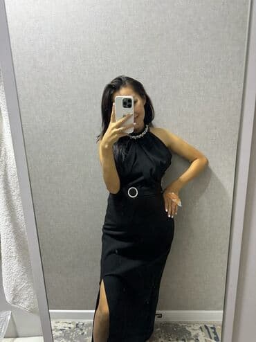 платье для беременных вечернее: Вечернее платье, Коктейльное, Длинная модель, Без рукавов, Стразы, M — 1