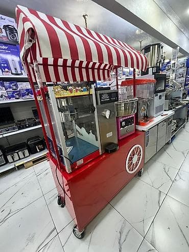 мобильный стенд: Передвижная торговая стойка/тележка с навесом - Яркий дизайн: корпус — 8