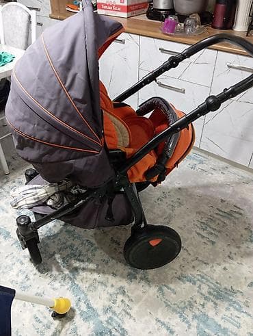 донголок коляска: Коляска, цвет - Желтый, Б/у — 3