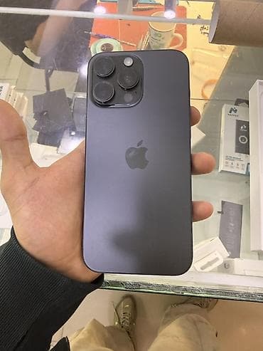 поко: IPhone 16 Pro Max, Б/у, Black Titanium, Коробка — 1