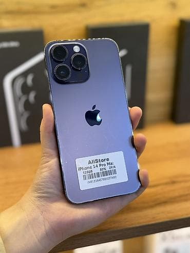 IPhone 14 Pro Max, Б/у, 128 ГБ, Deep Purple, Коробка, В рассрочку, 80 %