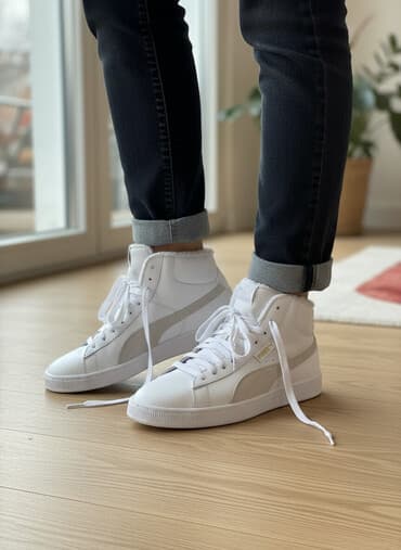 обувь ручной работы бишкек: Кеды Puma, высокие (mid/high), белые.Зимние - Материал верха: гладкая — 2