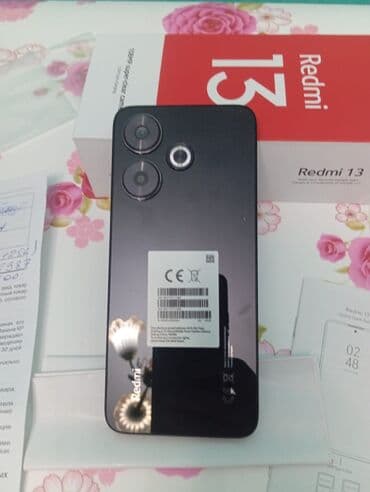 кабель телефонный: Redmi, Redmi 13, Новый, 256 ГБ, цвет - Черный, 2 SIM — 2