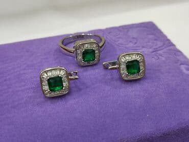 свадебные наборы ручной: Набор украшений, Проба 925, Женские, Новый — 7