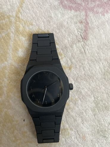 Сумки: Стильные наручные часы в монохромном черном исполнении. - Корпус и — 1