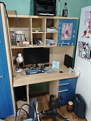 скамейки из дерева: Детская гарнитура, Для мальчика, ДСП, цвет - Синий — 4