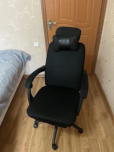 Детская мебель: Офисное кресло, С колесиками, цвет - Черный — 1