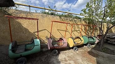 детский атракционы: 🚂 Парк жана бизнес үчүн идеалдуу паровозик! Балдарды өзүнө тартып — 5