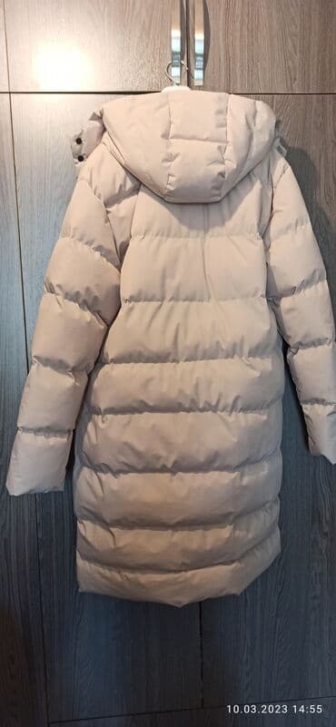 Прокат одежды: Куртка тёплая, удлиненная, унисекс. Новая! Цвет беж. Рукава длинные — 2