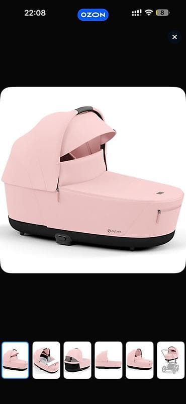 автолюльку cybex: Люлька, Б/у, Колыбель, цвет - Розовый, Платная доставка, Самовывоз — 2