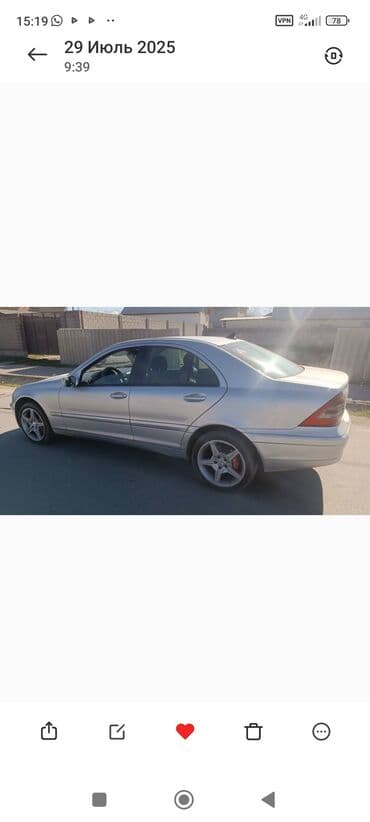 продаю или меняю на недвижимость: Mercedes-Benz C-Class: 2001 г., 2 л, Автомат, Бензиновая, Седан — 3