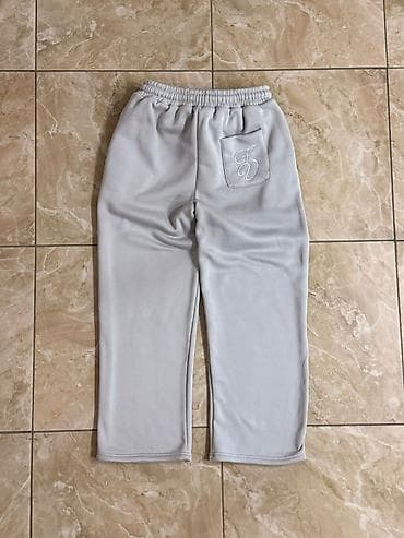 белые шорты: Светло‑серые спортивные штаны Forum Vorelth - Прямой крой, средняя — 4