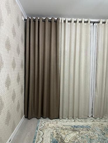 токалка ком: Комплект штор с тюлем для гостиной/спальни - Двуслойное оформление — 5