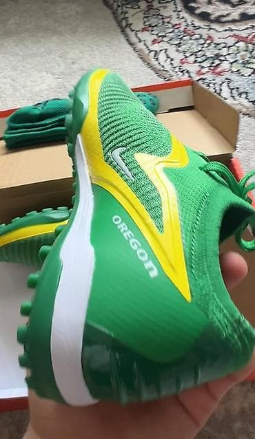 Футбольные бутсы/сороконожки Nike (цвет зелёный/жёлтый/белый) в — 3