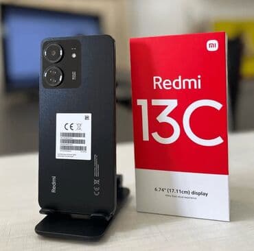 Redmi, Redmi 13C, Б/у, 128 ГБ, цвет - Черный, 2 SIM