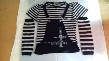 джинсы на девочку: Футболка с нарукавниками, для девочки или девушки, очень оригинальная — 1