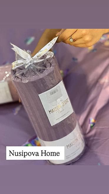 усадка ткани: Простынь на резинке с наволочками Maison d’Or, сатин люкс 100% хлопок — 9