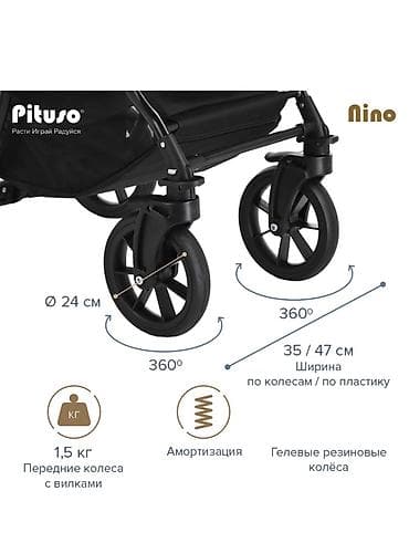 доголоктор: Коляска Pitufo Nino 2 в 1 из экокожи - Материал: экокожа. - — 7