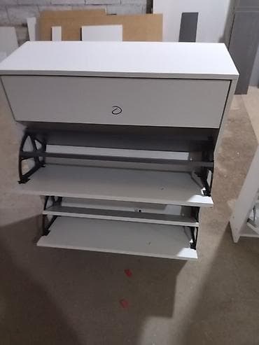 пуфик для обуви: Тумба и подставка для обуви, Новый, Другой материал, цвет - Белый — 3