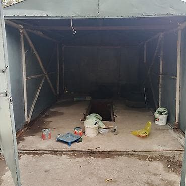 каркасные бассейны б у: Металлический гараж (ракушка/бокс) с распашными воротами — 1