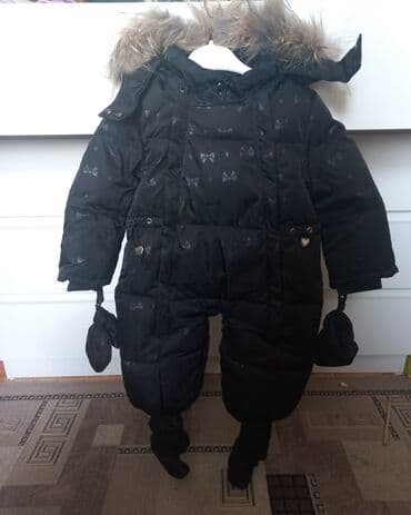 Зиммний тёплый комбенизон на девочку 1-1,5 года в идеальном состоянии at lalafo.kg Зиммний тёплый комбенизон на девочку 1-1,5 года в идеальном состоянии
