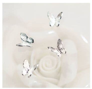 Видеоняни: Металлические бабочки для дизайна ногтей, размер 8 мм х 8 мм - 5 — 2