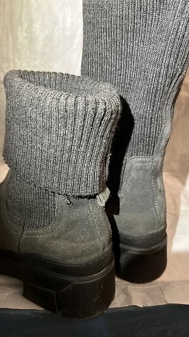 Кроссовки и спортивная обувь: Женские осенне-зимние ботинки-челси с вязаным голенищем Покупала в — 2