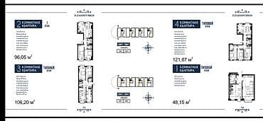 ищу квартиру 2комнатный: 2 комнаты, 96 м² — 3