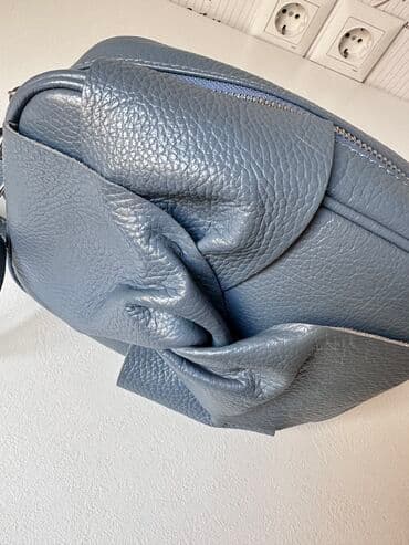 сумка ручной работы из натуральной кожи: Сумка из зернистой кожи, Италия. 
Состояние отличное — 5