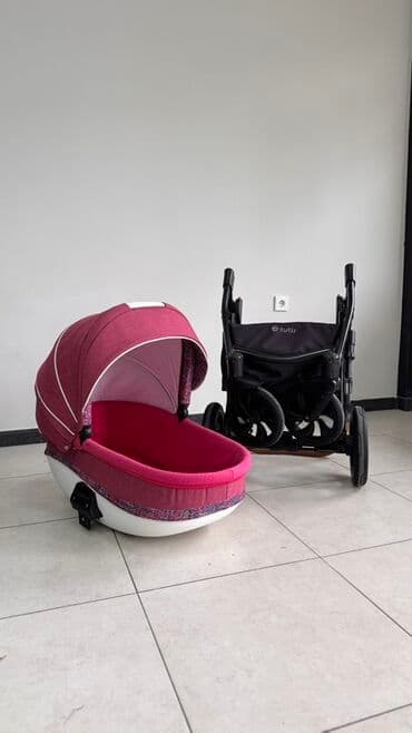 продаю коляску трость: Коляска, цвет - Фиолетовый, Б/у — 5