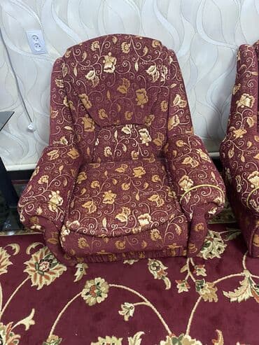 шкаф стол и кровать: Уктоочу бөлмө гарнитуру, Эки кишилик керебет — 1