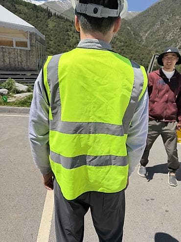 плаш для дожд афцерский: Светоотражающий жилет MasterOk - Цвет: неоново‑жёлтый и оранжевый с — 3