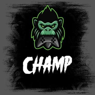 Велосипеды: Логотип/маскот «CHAMP» для гейминга и киберспорта - Агрессивный — 1