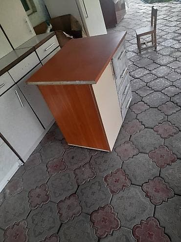 кухонная шкаф бу: Кухонный гарнитур, Б/у, цвет - Белый, Дерево, Самовывоз — 9